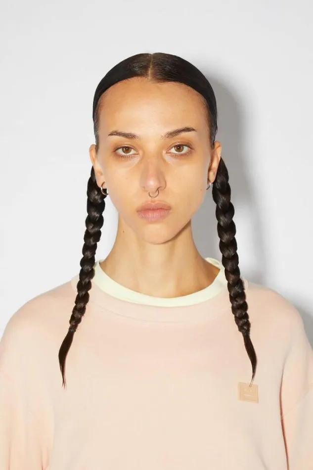 Acne Studios Sweatshirts Woman Crew Neck Sweatshirt Powder Pink