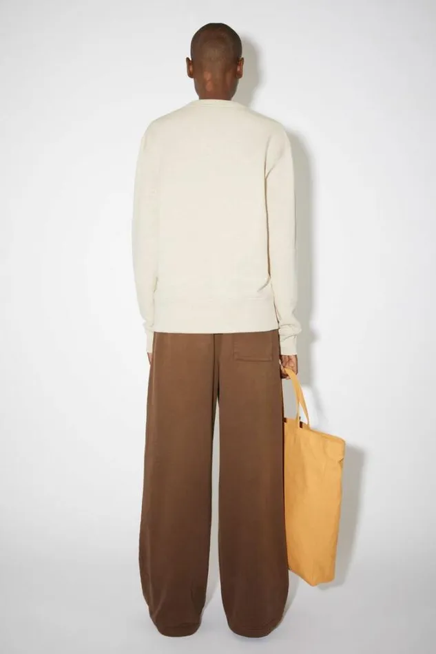 Acne Studios Sweatshirts Woman Crew Neck SweatshirtUnisex Oatmeal Melange