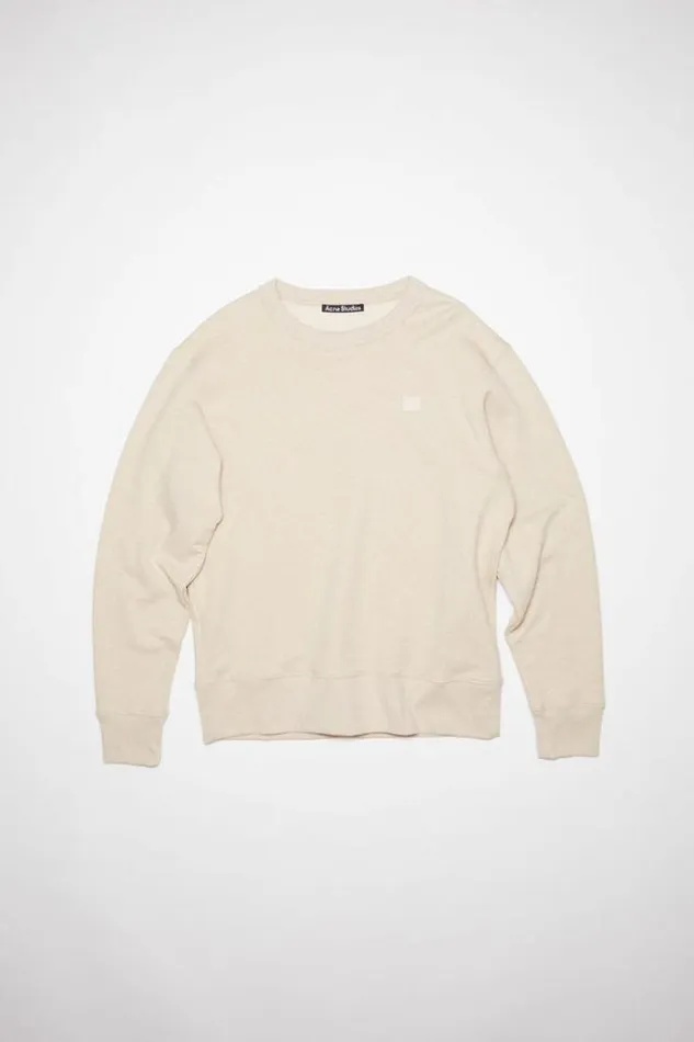 Acne Studios Sweatshirts Woman Crew Neck SweatshirtUnisex Oatmeal Melange