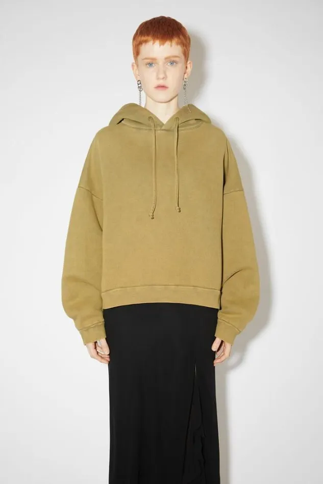 Acne Studios Sweatshirts Woman Hooded Sweater Sage Green