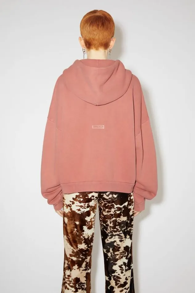 Acne Studios Sweatshirts Woman Hooded Sweater Vintage Pink