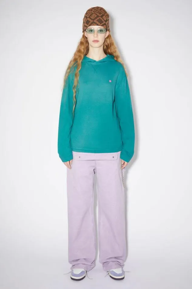 Acne Studios Sweatshirts Woman Hooded SweaterUnisex Sea Green
