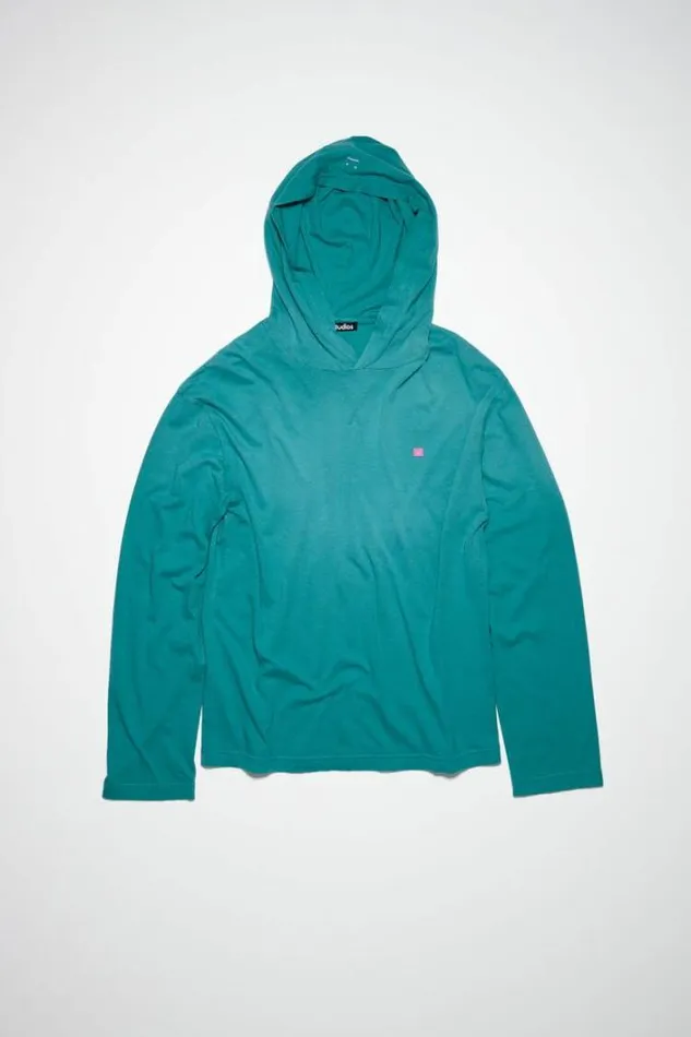 Acne Studios Sweatshirts Woman Hooded SweaterUnisex Sea Green