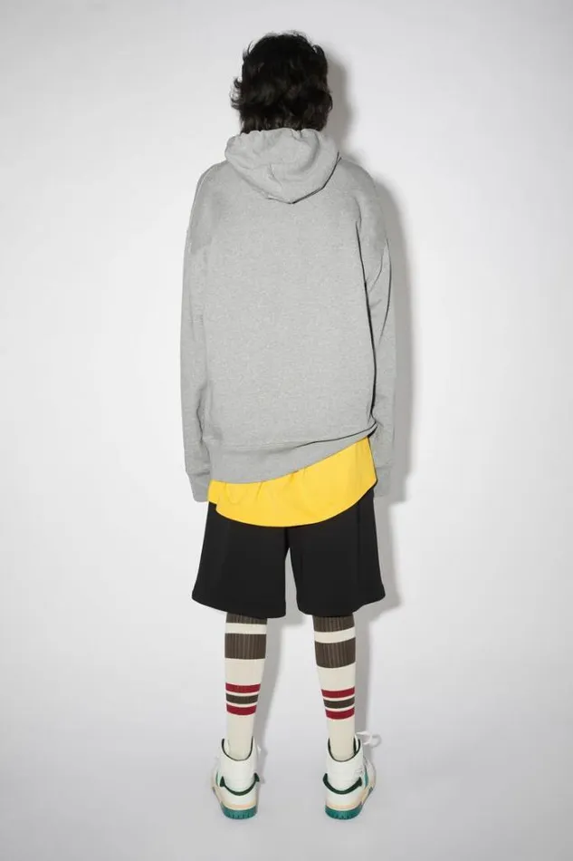 Acne Studios Sweatshirts Woman Hooded Sweatshirt Light Grey Melange