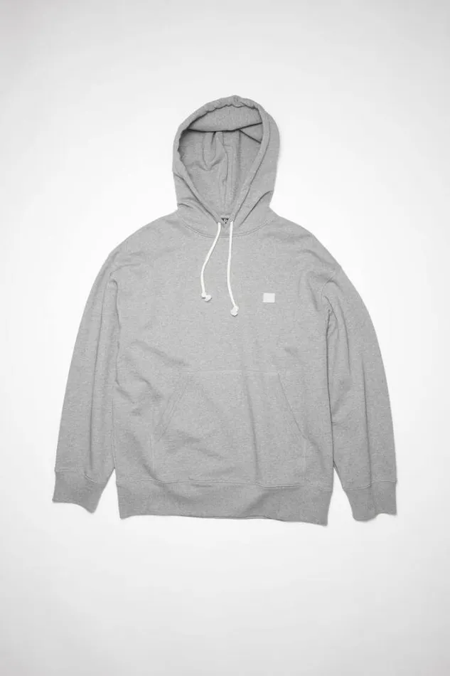 Acne Studios Sweatshirts Woman Hooded Sweatshirt Light Grey Melange