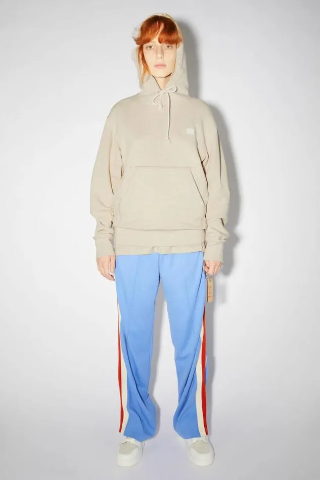 Acne Studios Sweatshirts Woman Hooded Sweatshirt Oatmeal Melange