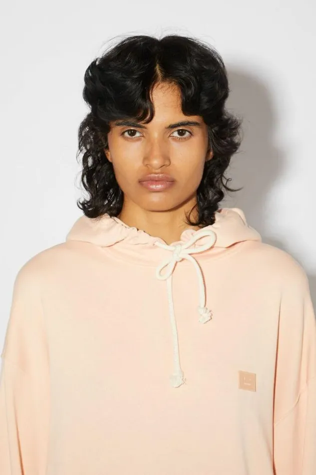 Acne Studios Sweatshirts Woman Hooded Sweatshirt Powder Pink