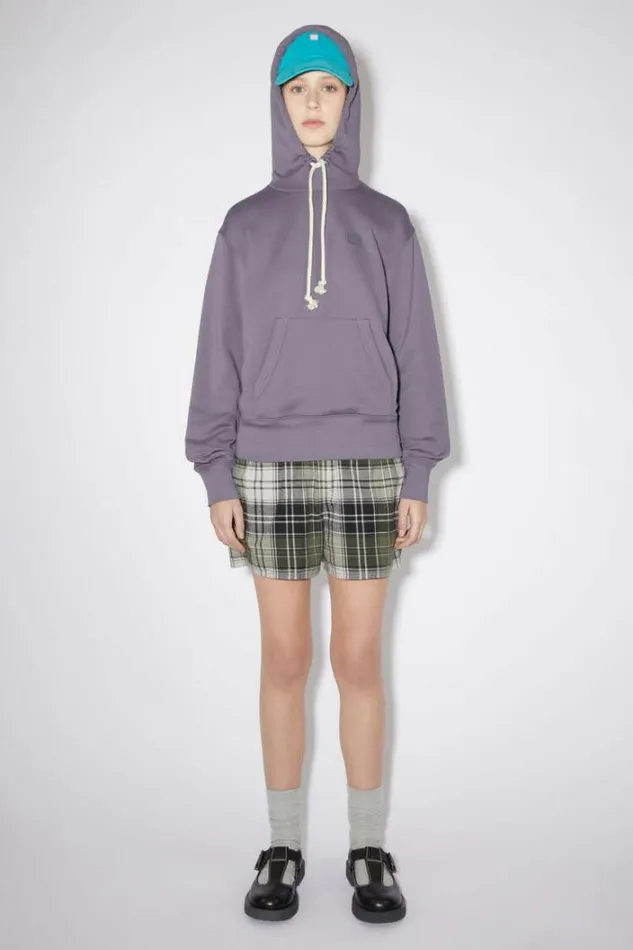 Acne Studios Sweatshirts Woman Hooded SweatshirtUnisex Faded Purple