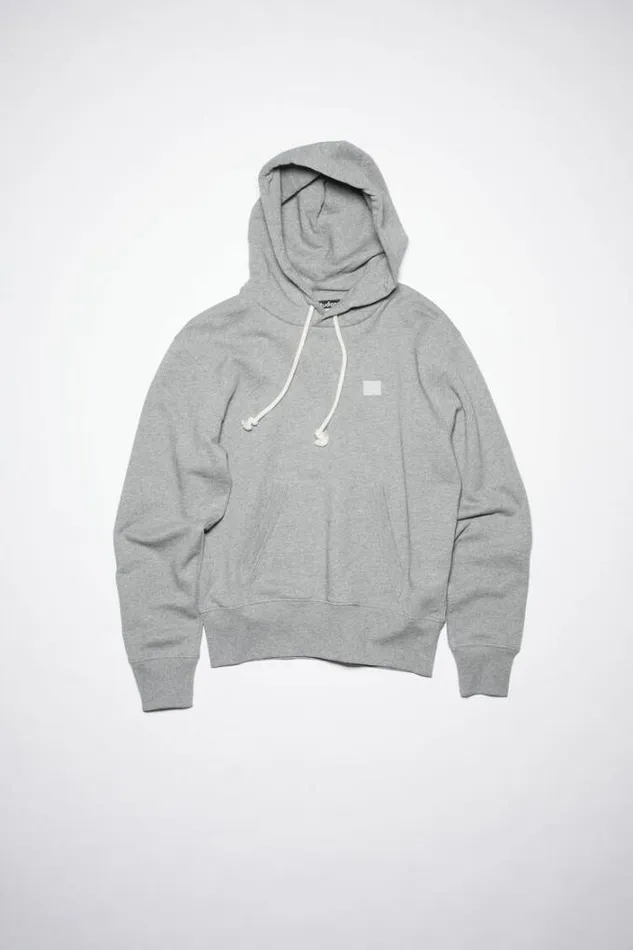 Acne Studios Sweatshirts Woman Hooded SweatshirtUnisex Light Grey Melange