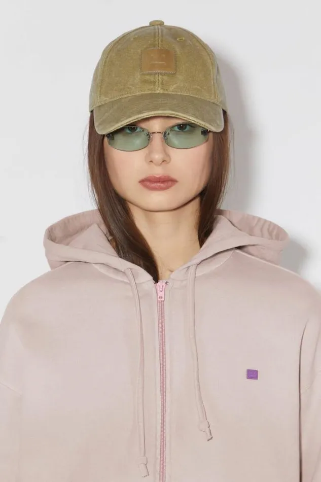 Acne Studios Sweatshirts Woman Hooded Zippered SweatshirtUnisex Dusty Beige
