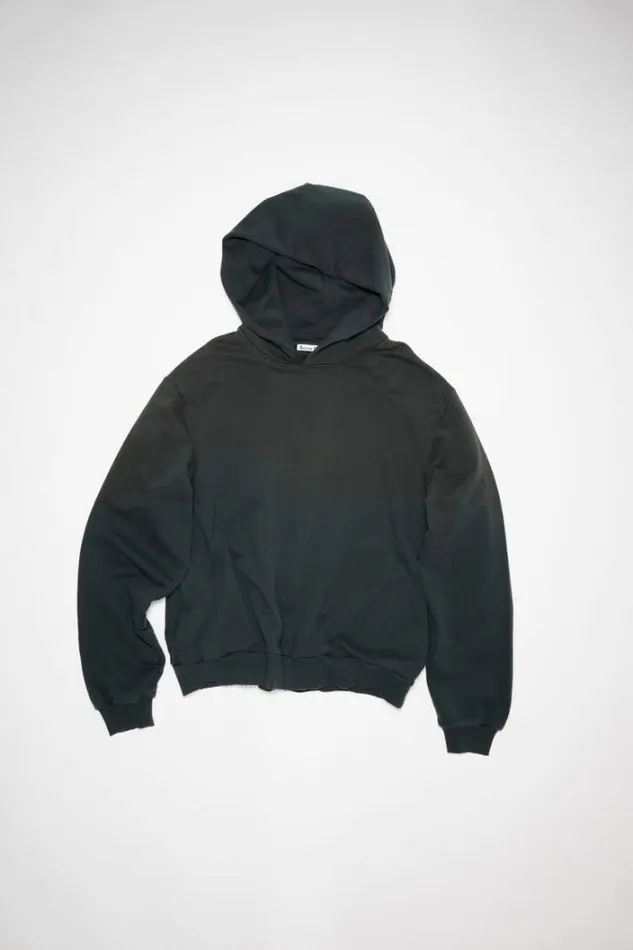 Acne Studios Sweatshirts Woman Logo Hooded Sweater Black