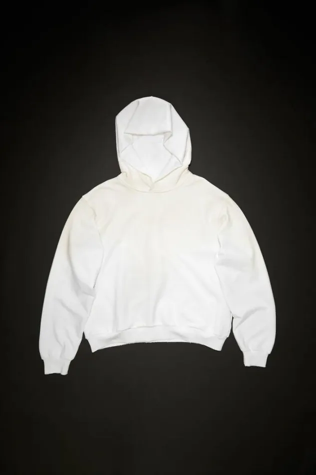 Acne Studios Sweatshirts Woman Logo Hooded Sweater Dusty White