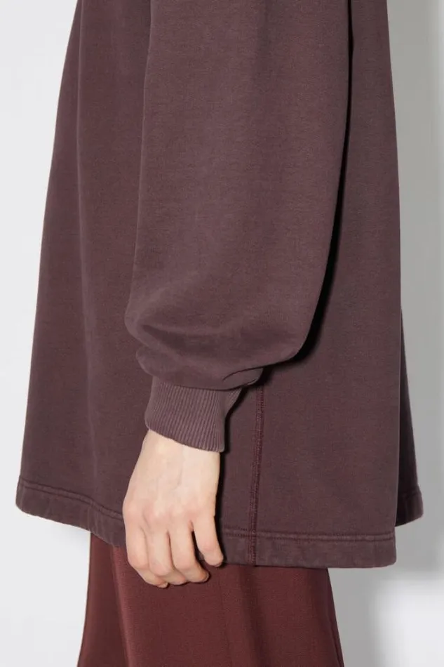 Acne Studios Sweatshirts Woman Logo Hooded Sweatshirt Aubergine Purple