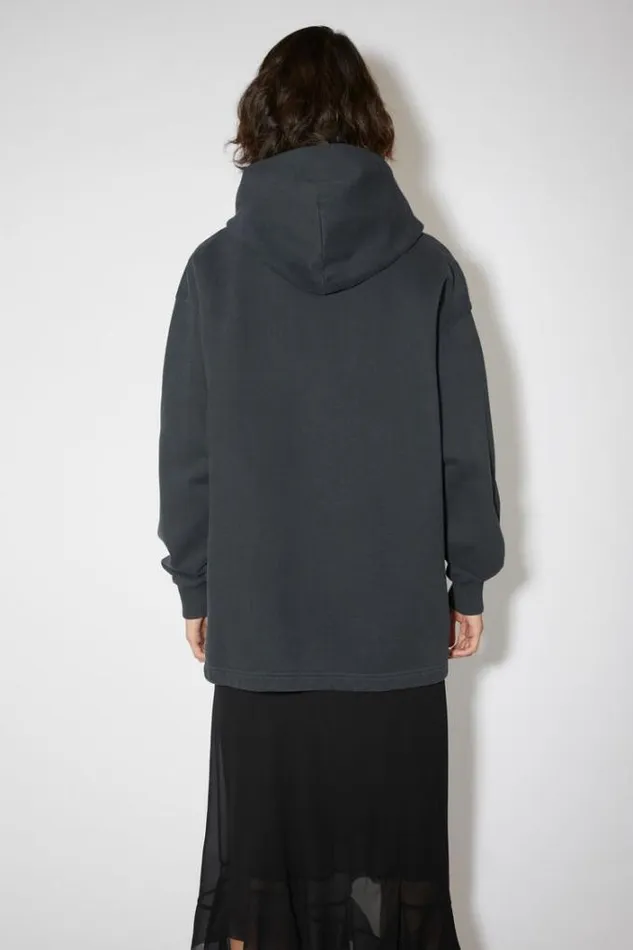 Acne Studios Sweatshirts Woman Logo Hooded Sweatshirt Black