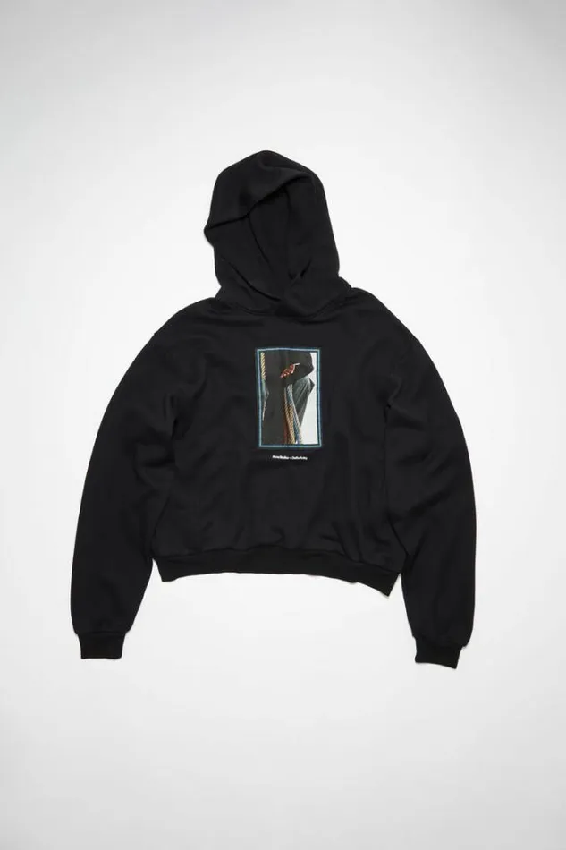 Acne Studios Sweatshirts Woman Printed Hoodie Black