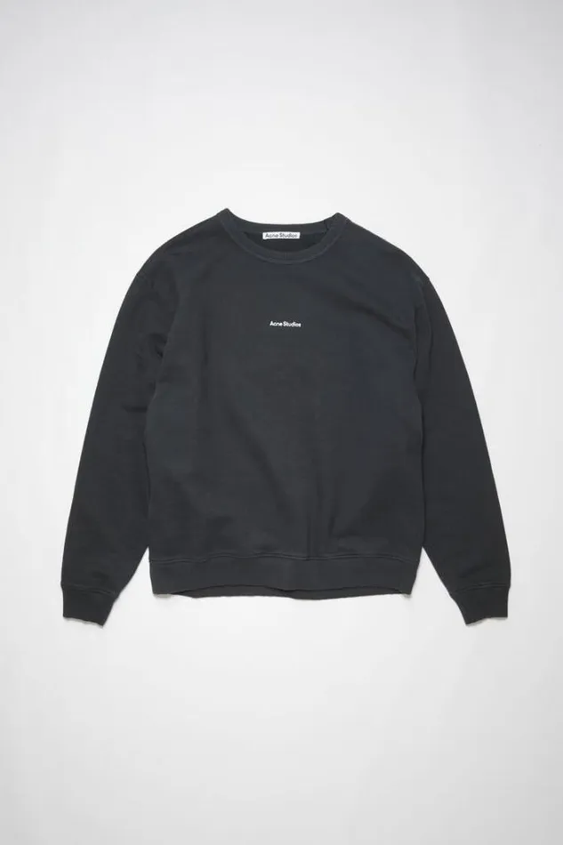 Acne Studios Sweatshirts Woman Stamp Logo Sweatshirt Black
