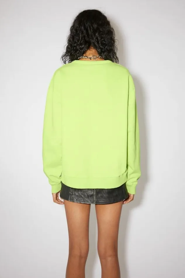 Acne Studios Sweatshirts Woman Stamp Logo Sweatshirt Fluo Green