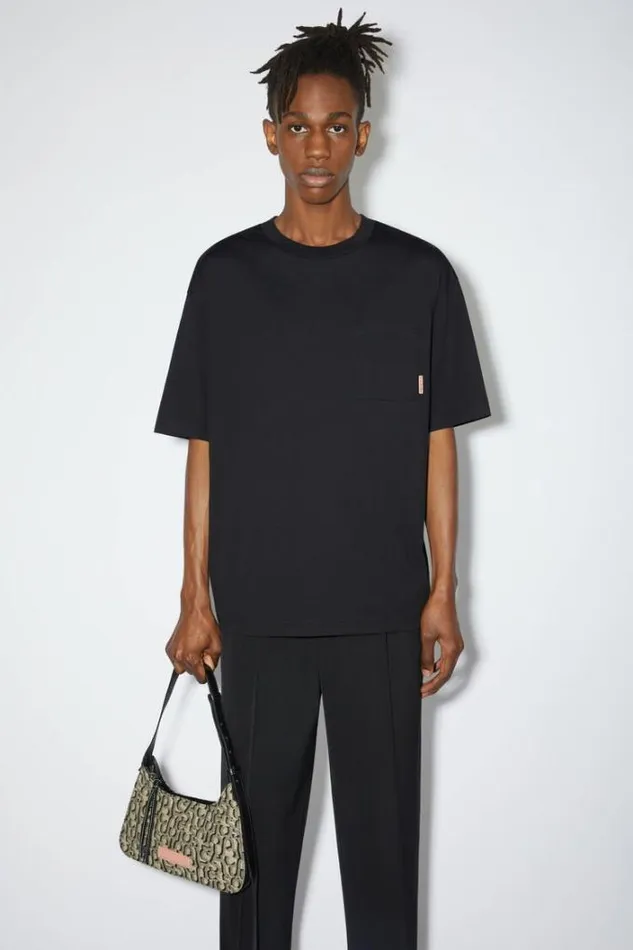 Acne Studios Tshirts Man Cotton Tshirt Black