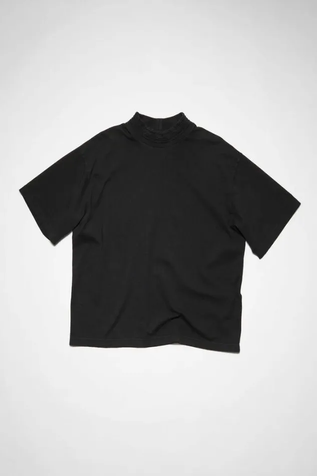 Acne Studios Tshirts Man Crew Neck Logo Tape Tshirt Black
