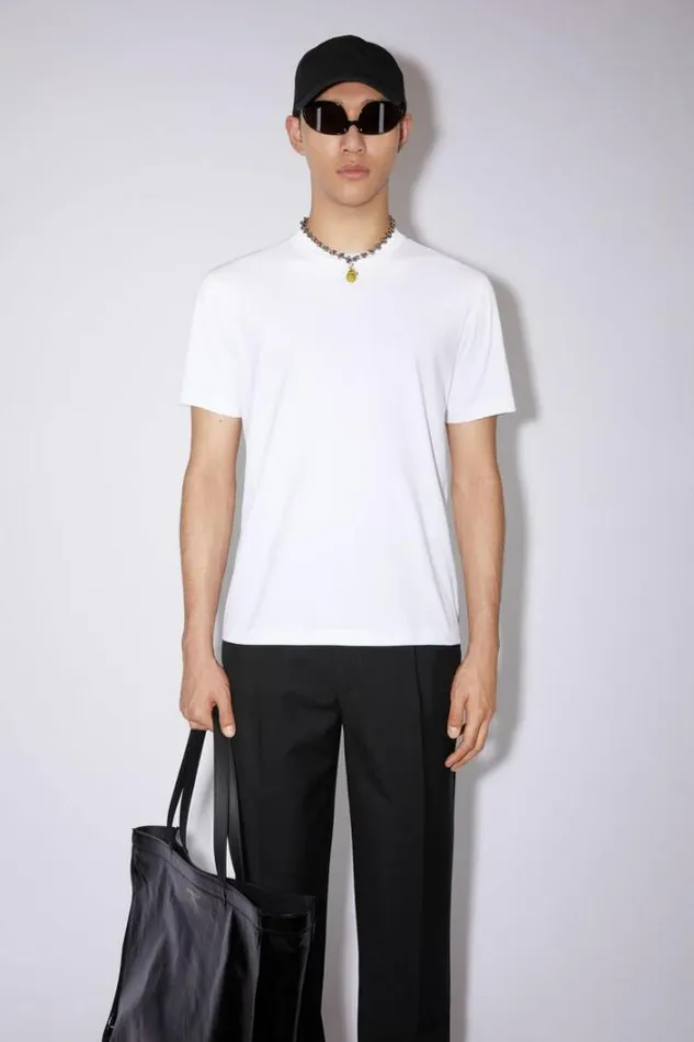Acne Studios Tshirts Man Crew Neck Tshirt Optic White