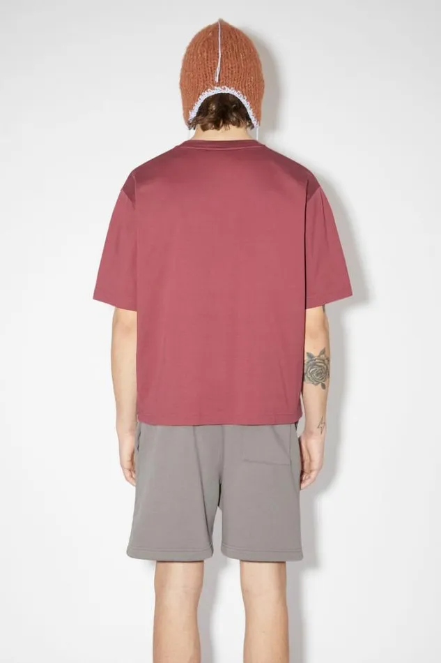 Acne Studios Tshirts Man Crew Neck Tshirt Rosewood Red