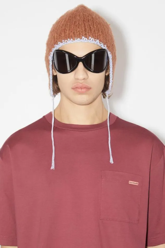 Acne Studios Tshirts Man Crew Neck Tshirt Rosewood Red