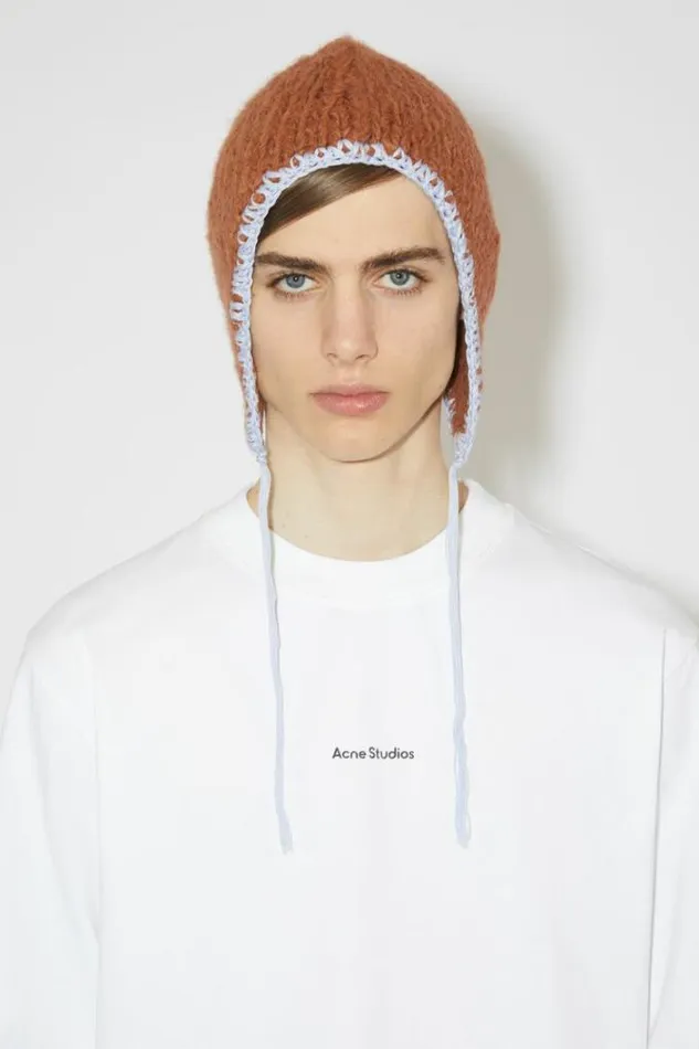 Acne Studios Tshirts Man Logo Long Sleeve Tshirt Optic White
