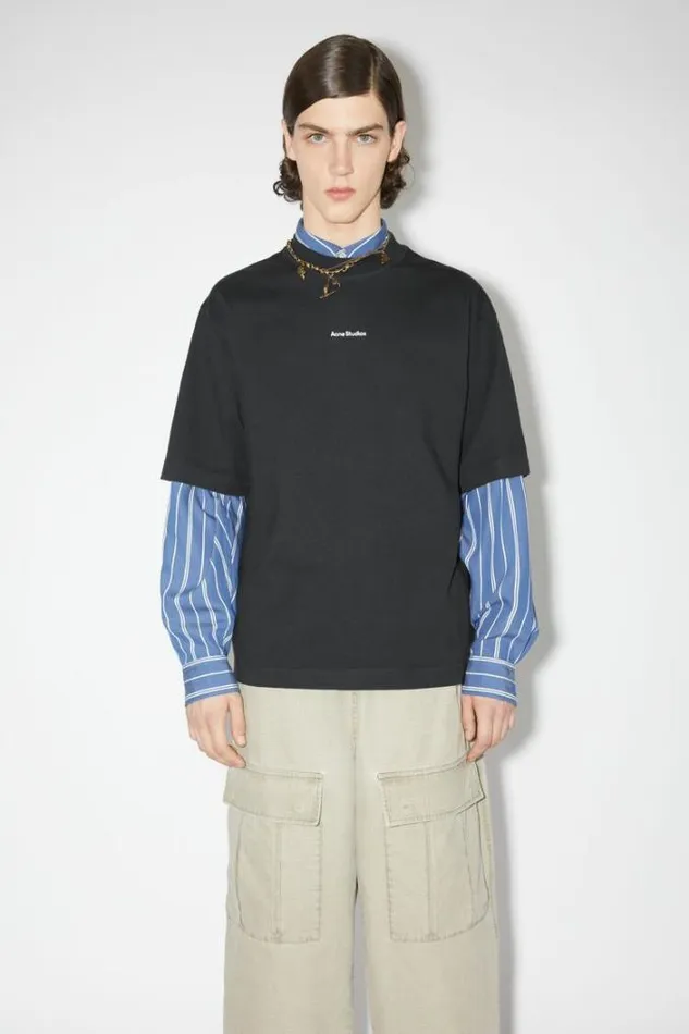 Acne Studios Tshirts Man Logo Tshirt Black