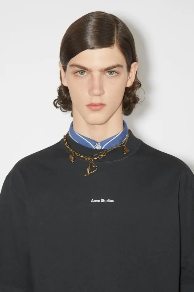 Acne Studios Tshirts Man Logo Tshirt Black