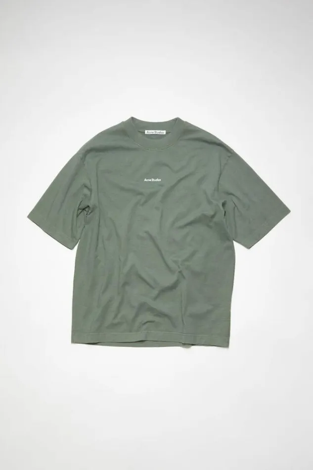 Acne Studios Tshirts Man Logo Tshirt Cedar Green