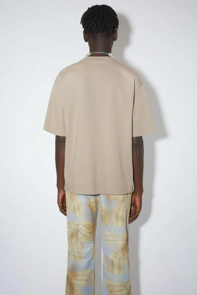 Acne Studios Tshirts Man Logo Tshirt Mushroom Beige