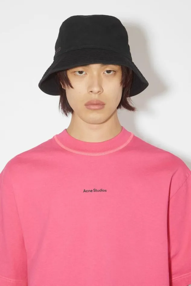 Acne Studios Tshirts Man Logo Tshirt Neon Pink
