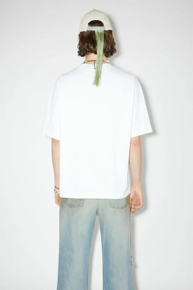 Acne Studios Tshirts Man Logo Tshirt Optic White
