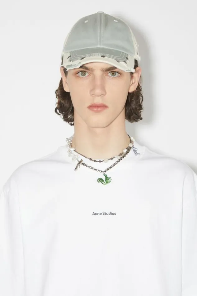 Acne Studios Tshirts Man Logo Tshirt Optic White