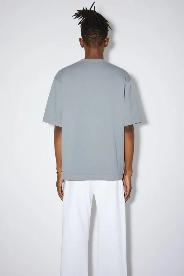 Acne Studios Tshirts Man Logo Tshirt Steel Grey
