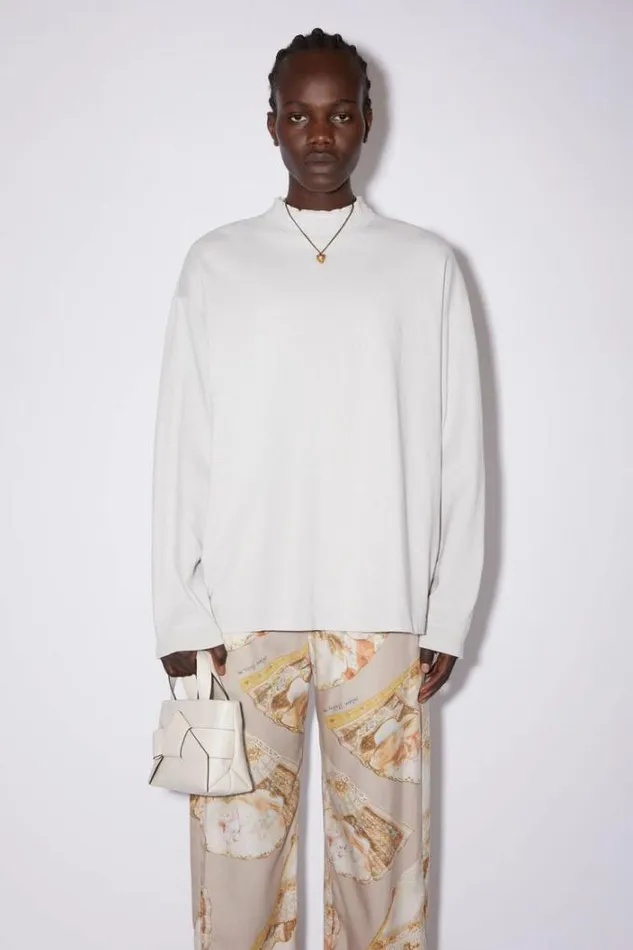Acne Studios Tshirts Man Logo Tape Sweater Cold White