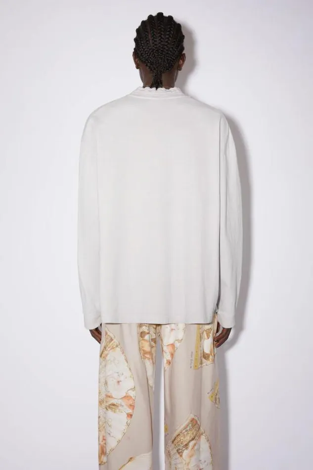 Acne Studios Tshirts Man Logo Tape Sweater Cold White