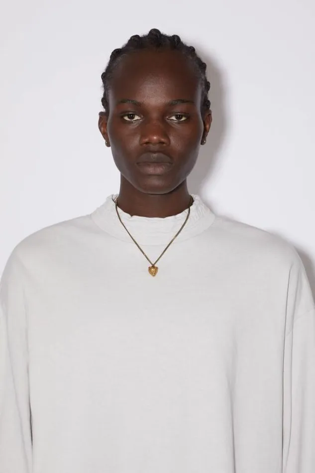 Acne Studios Tshirts Man Logo Tape Sweater Cold White