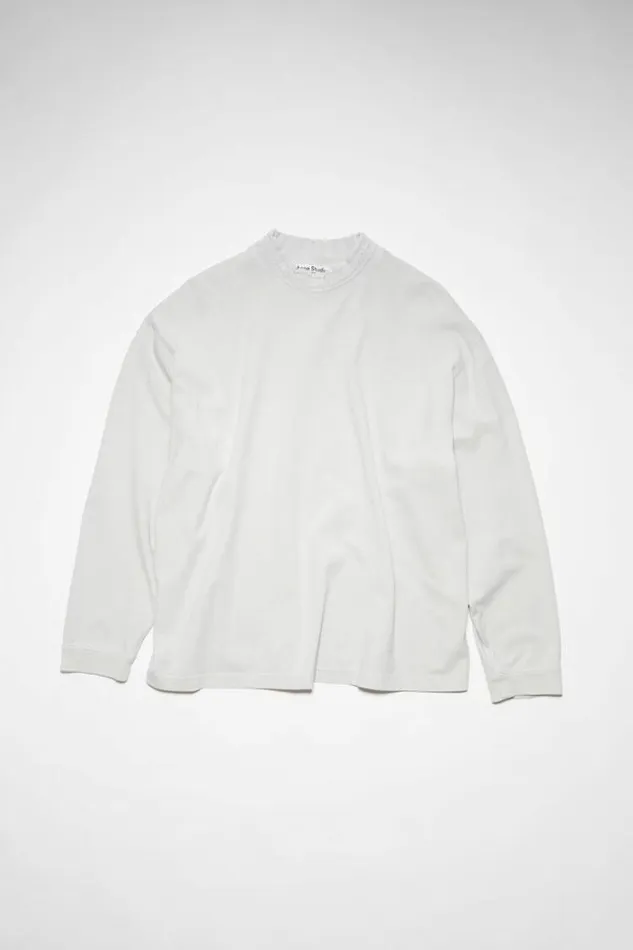 Acne Studios Tshirts Man Logo Tape Sweater Cold White
