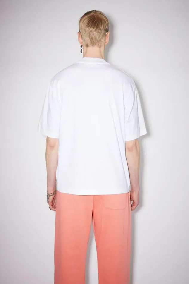 Acne Studios Tshirts Man Mock Neck Tshirt Optic White