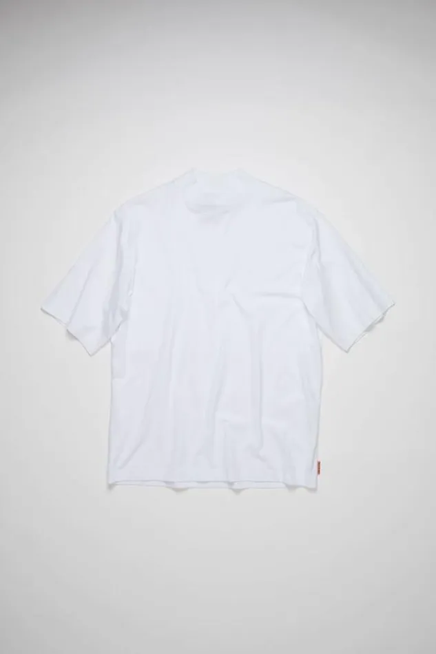 Acne Studios Tshirts Man Mock Neck Tshirt Optic White
