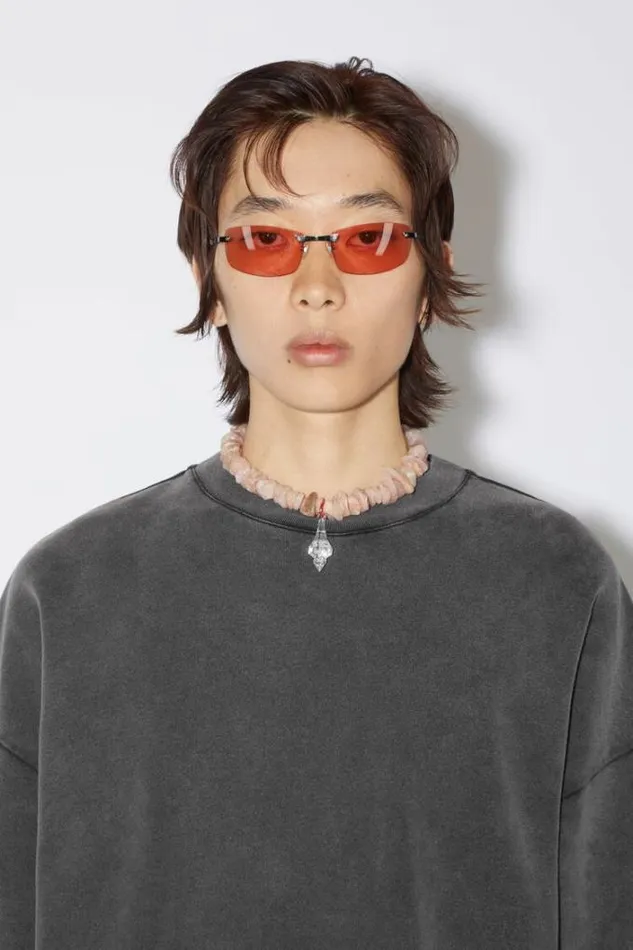 Acne Studios Tshirts Man Patch Logo Tshirt Faded Black