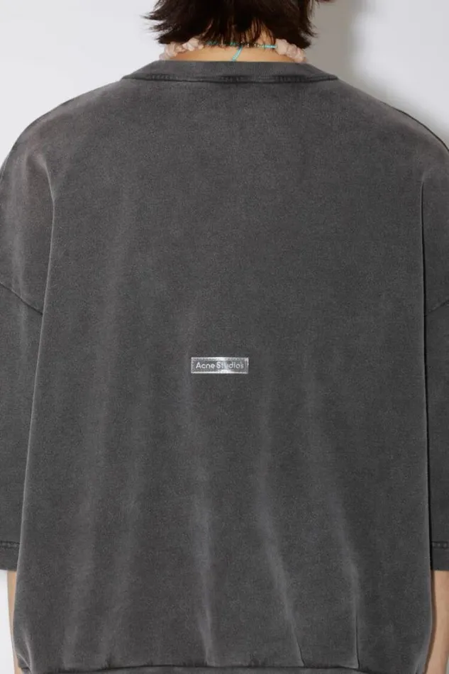 Acne Studios Tshirts Man Patch Logo Tshirt Faded Black