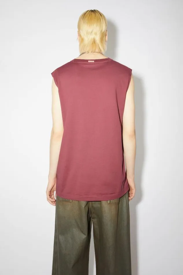 Acne Studios Tshirts Man Sleeveless Tshirt Rosewood Red