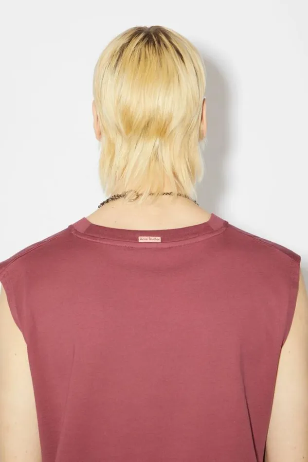 Acne Studios Tshirts Man Sleeveless Tshirt Rosewood Red