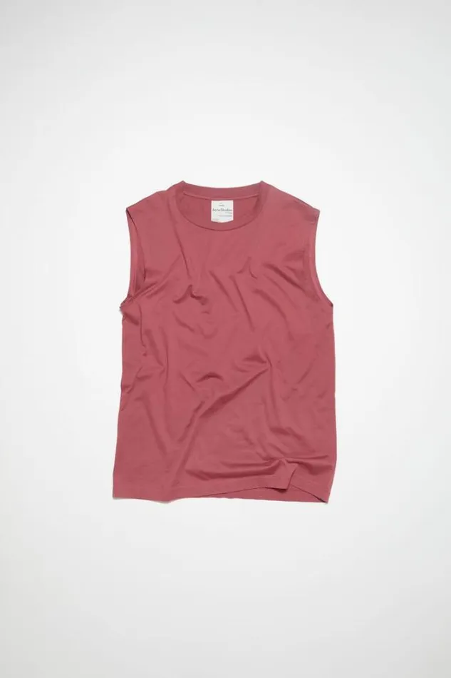 Acne Studios Tshirts Man Sleeveless Tshirt Rosewood Red