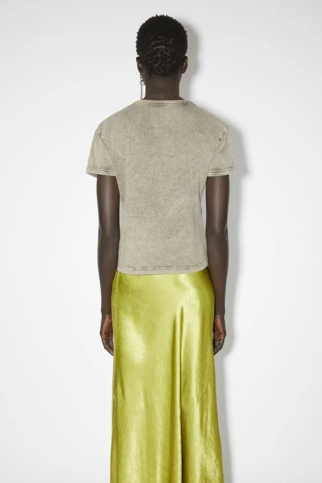 Acne Studios Tshirts Woman Blurred Logo Tshirt Faded Grey