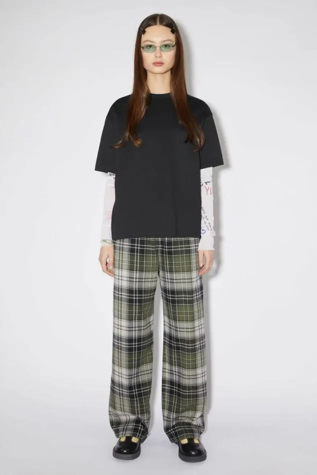 Acne Studios Tshirts Woman CREW NECK TSHIRT Black