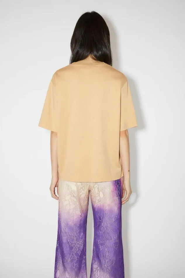 Acne Studios Tshirts Woman Crew Neck Tshirt Light Camel