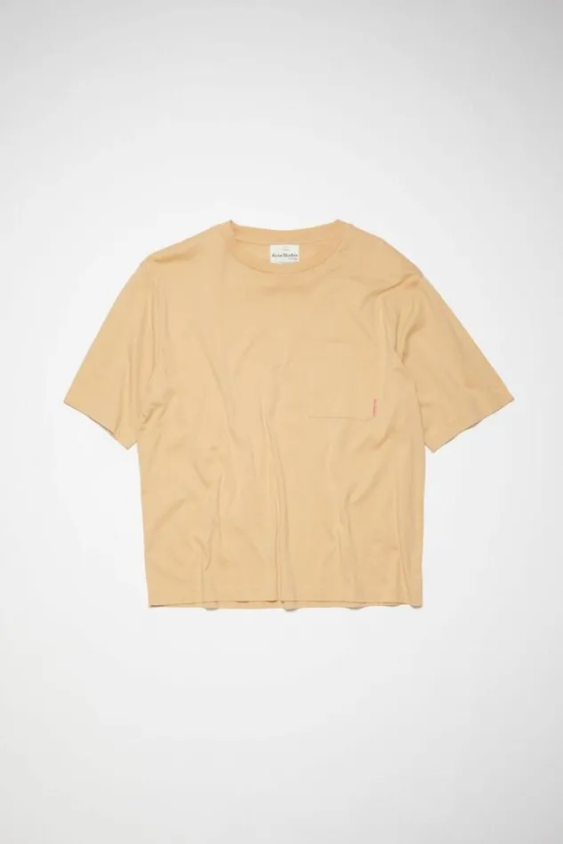 Acne Studios Tshirts Woman Crew Neck Tshirt Light Camel